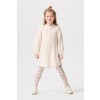 Ecru kleedje met bloemetjes - Enigma girls dress whitecap grey 